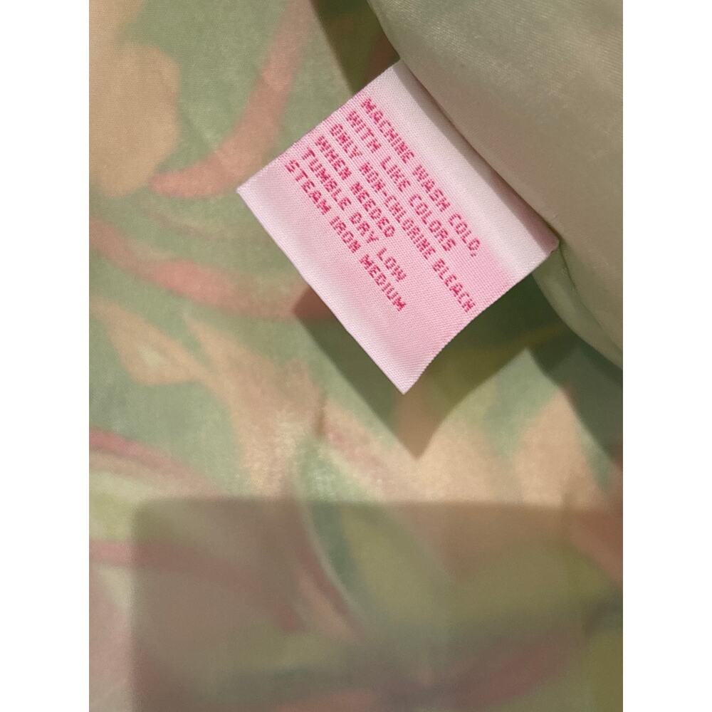 PAPPAGALLO Vintage Retro Spring Floral Pink Green Double Breasted Trench Coat 14 - Picture 5 of 8